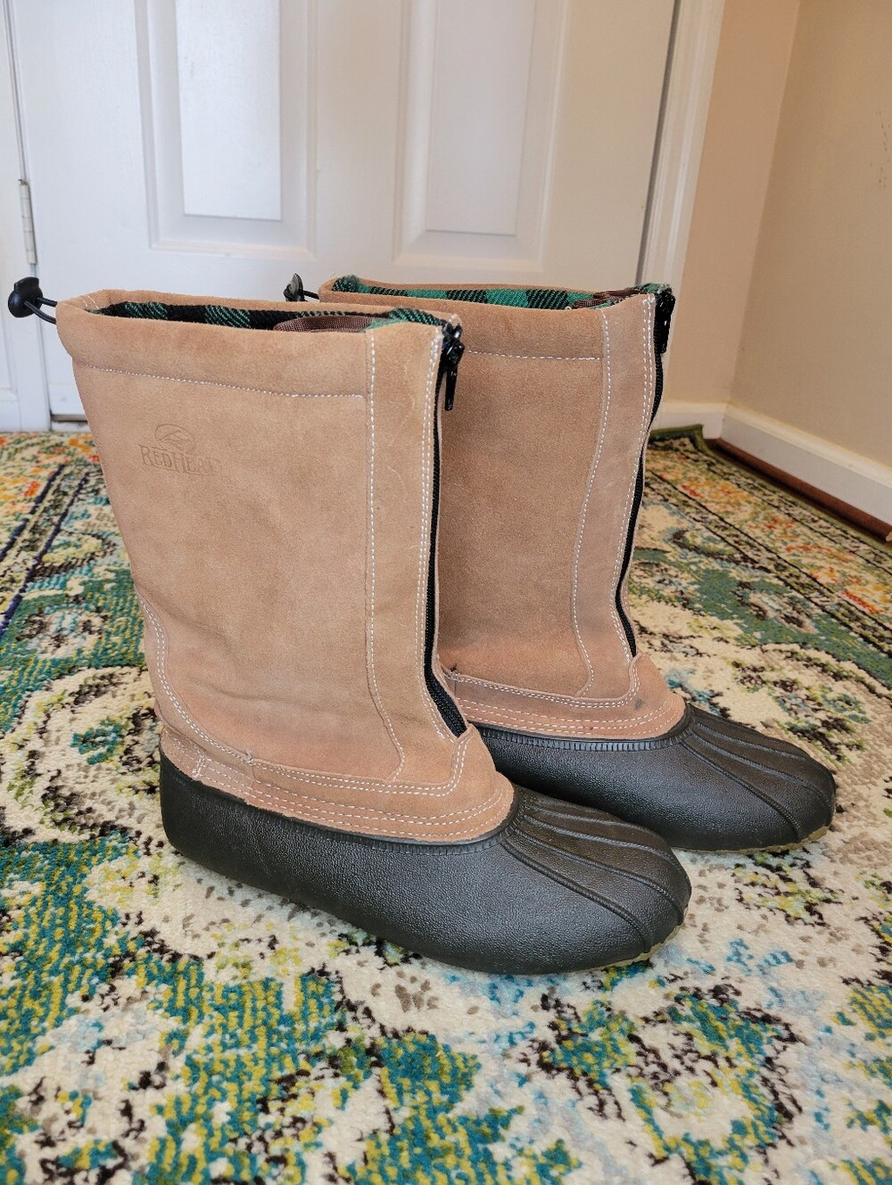 RedHead Thinsulate Insulated Tan Suede Rubber Winter Boots, Size Mens 11